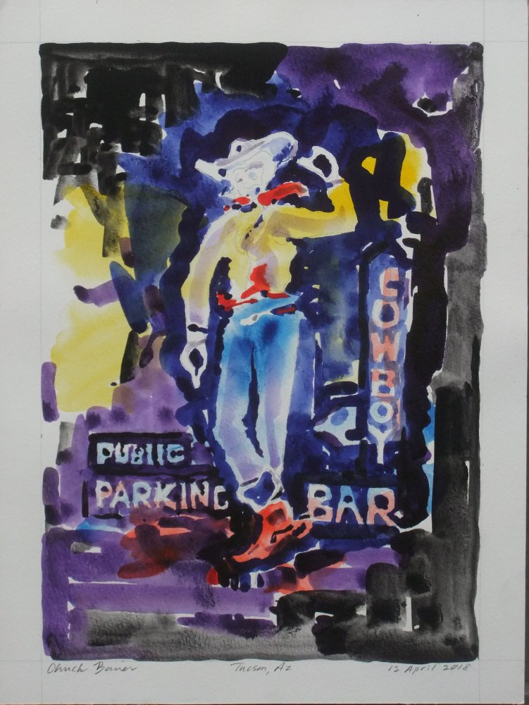 Neon Cowboy II at Congress Hotel in Tucson, AZ 
