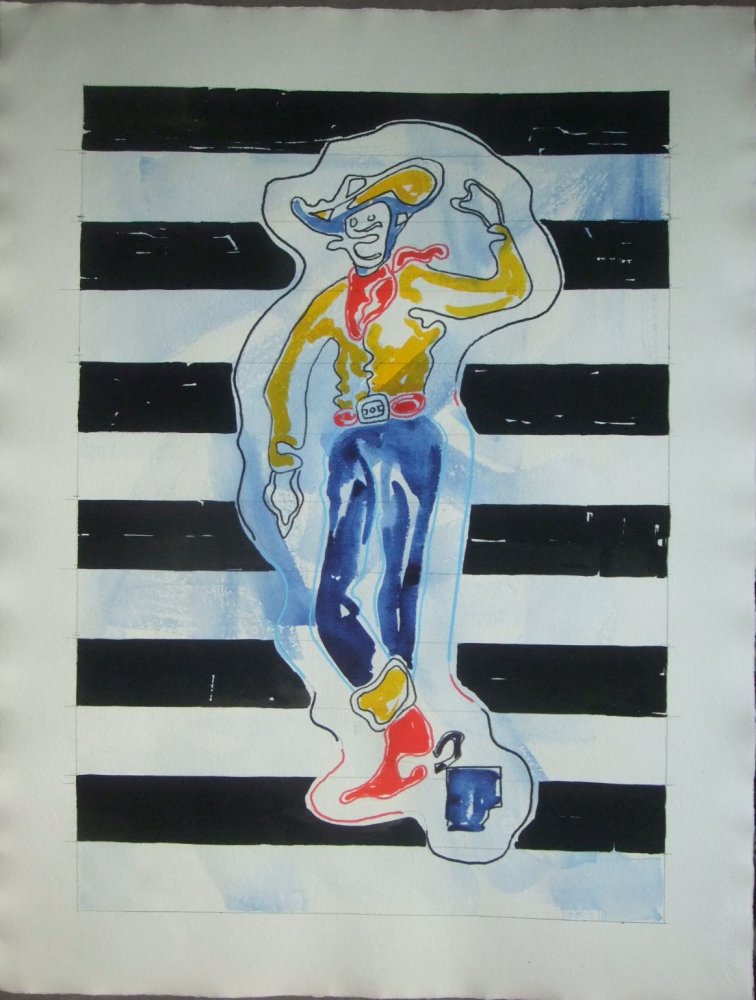 Cowboy Triptych Number 3