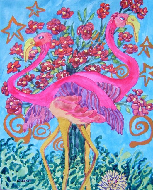 Flamingos with the Hedgehog