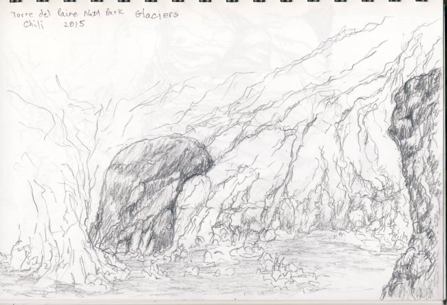 Glacier, Torres del Paine Nat'l Park, Chili