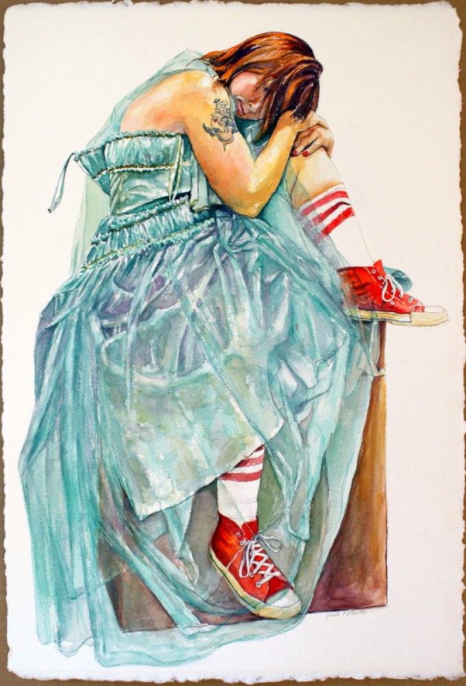 Rusted Angel in Red Shoes