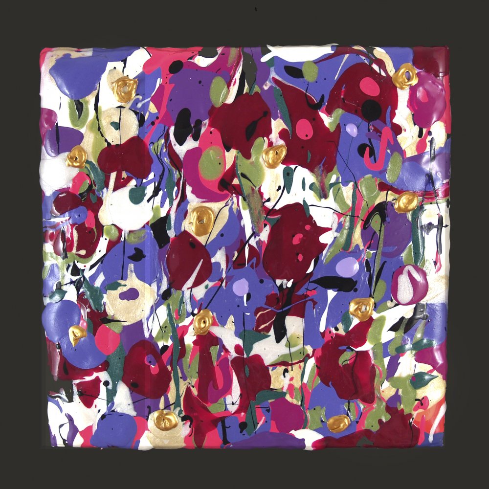 Magenta and Purple Flowers L