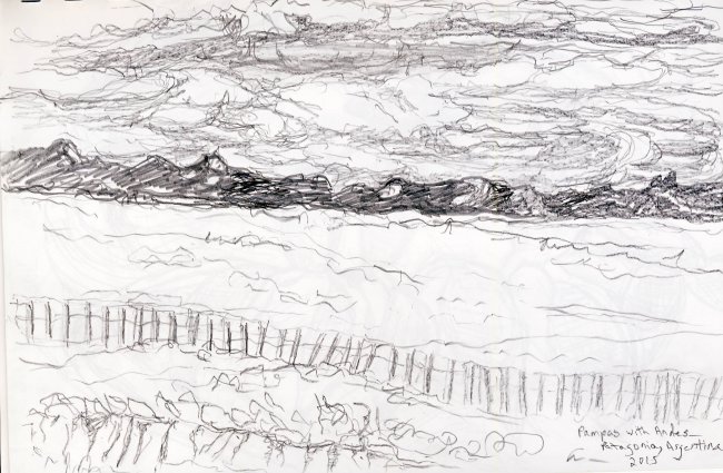 Pampas with Andes, Patagonia