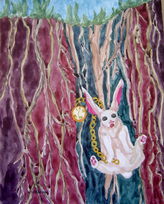 White Rabbit Down the Hole (sold)
