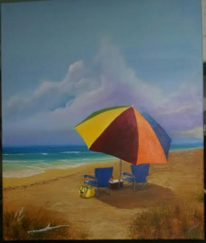 Sunbathing on the beach