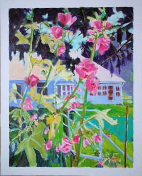 Hollyhocks at Farm