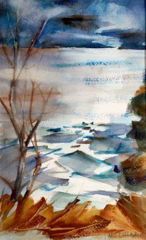 Ice Floes Lake Michigan