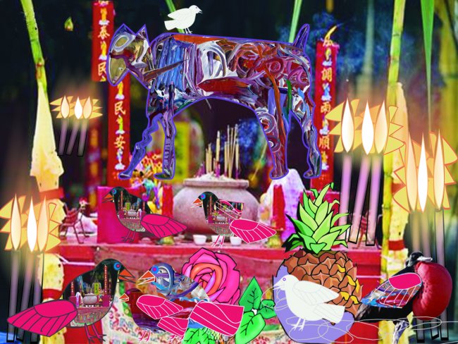 Sacrificial Art Goat On The Healing Altar