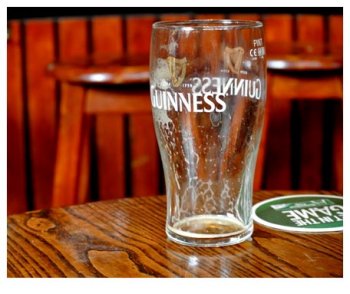 Empty Glass in Dublin Pub: 