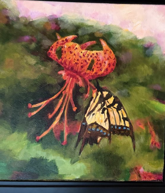 Lily with Swallowtail