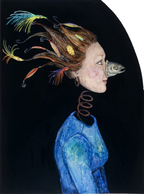 Alluring Woman - curved panel