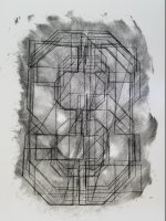 Digits Zero through Nine - Monoprint (DETAIL) 1/10