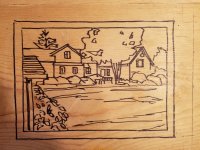 Preliminary Drawing for Woodcut