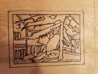 Preliminary Drawing for Woodcut