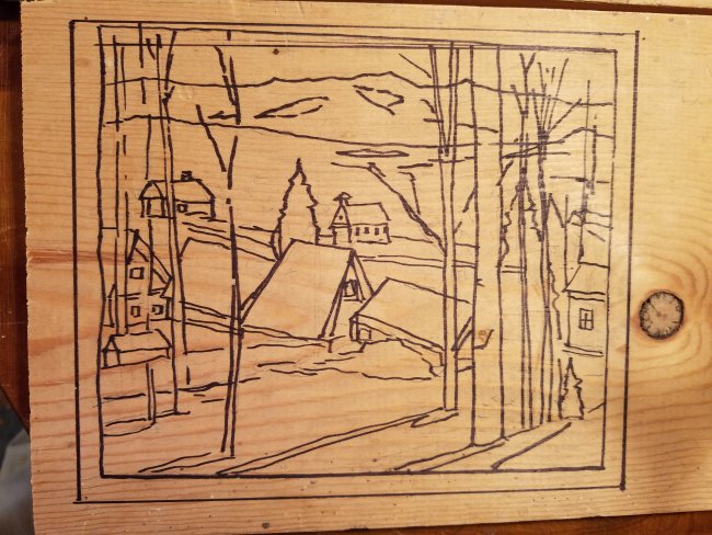 Preliminary Drawing for Woodcut