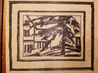 Preliminary Drawing for Woodcut