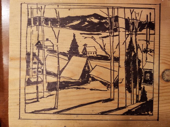 Preliminary Drawing for Woodcut