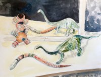 Dino with Snake