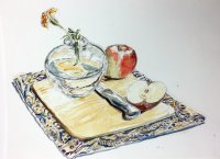Knife with Apple
