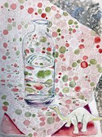 Glass on dot pillow