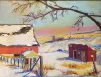 Winter Farm in Sunshine