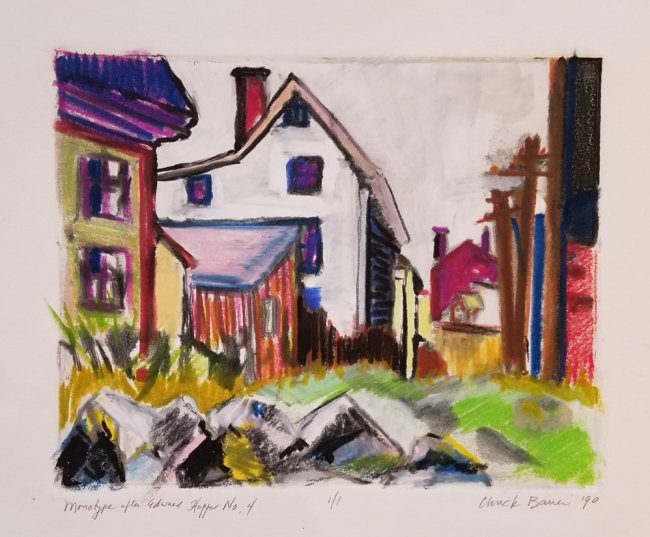 Monotype after Edward Hopper No. 4