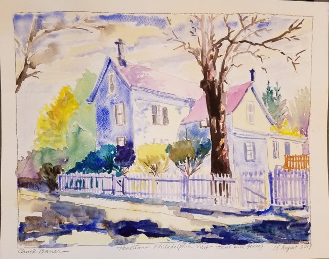 Philadelphia Visit (House with Fence)