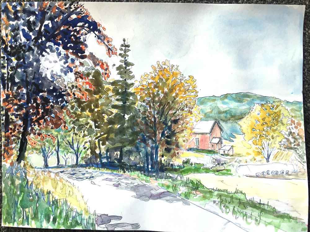 Morning Farm Scene