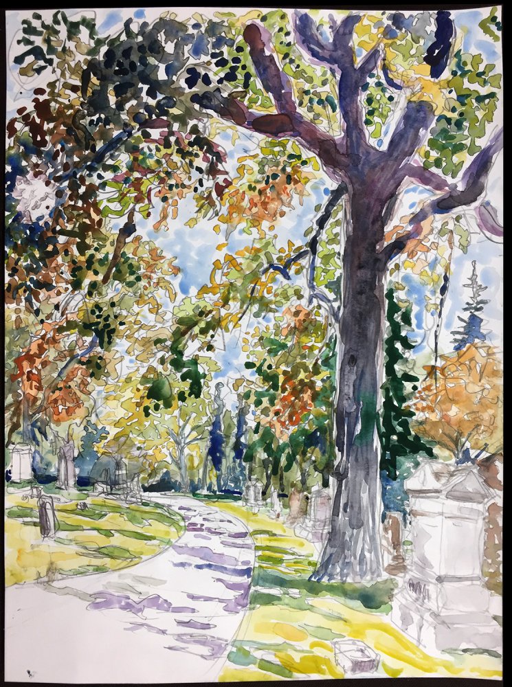 Road at Forest Hill Cemetery