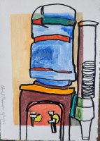 Water Cooler and Cups at The Jefferson Retirement Home