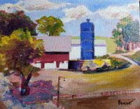 Chris' Red Barn on His Wedding Day