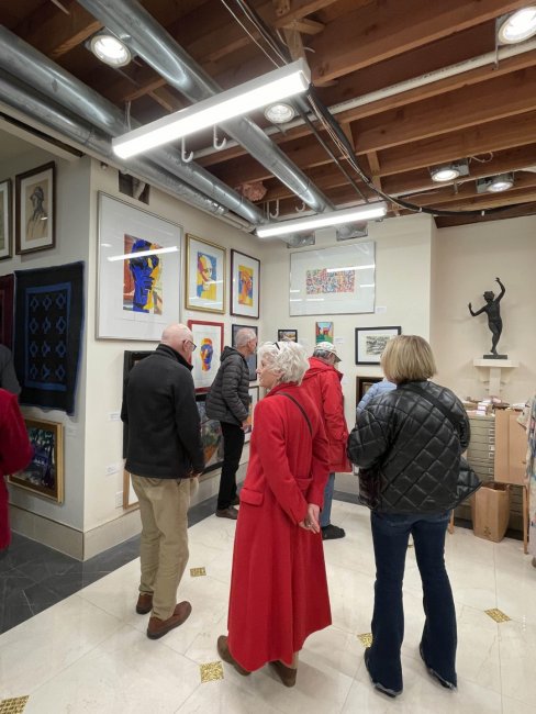 Guests at the January 30, 2025 Gallery Vanitas reception and exhibition.