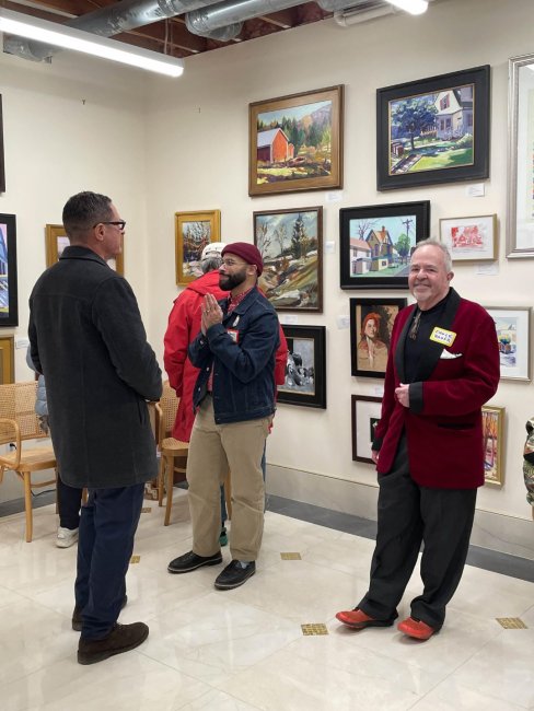 Guests at the January 30, 2025 Gallery Vanitas reception and exhibition.