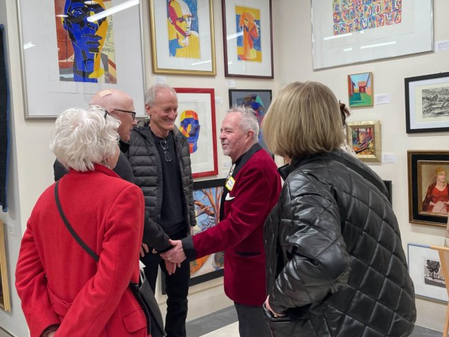 Guests at the January 30, 2025 Gallery Vanitas reception and exhibition.