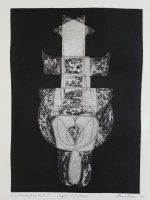 Digits 1, 5, 7 (Monoprint)