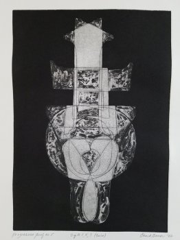 Digits 1, 5, 7 (Monoprint)