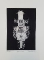 Digits 1, 5, 7 (Monoprint)