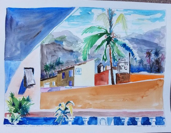 Second Floor Terrace View to el Coloso, Casa Abina, Puerto Vallarta, Mexico