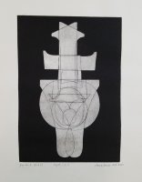 Digits 1, 5, 7 (Monoprint)