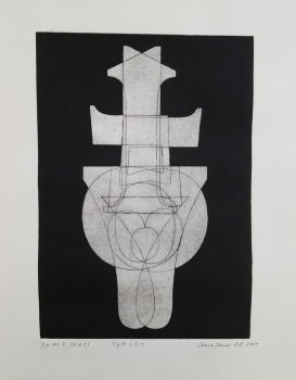 Digits 1, 5, 7 (Monoprint)