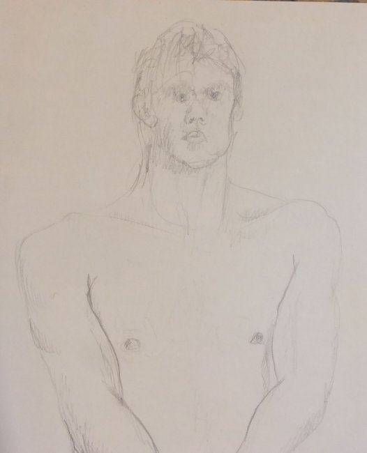 Male Nude (detail No. 2) Lifedrawing
