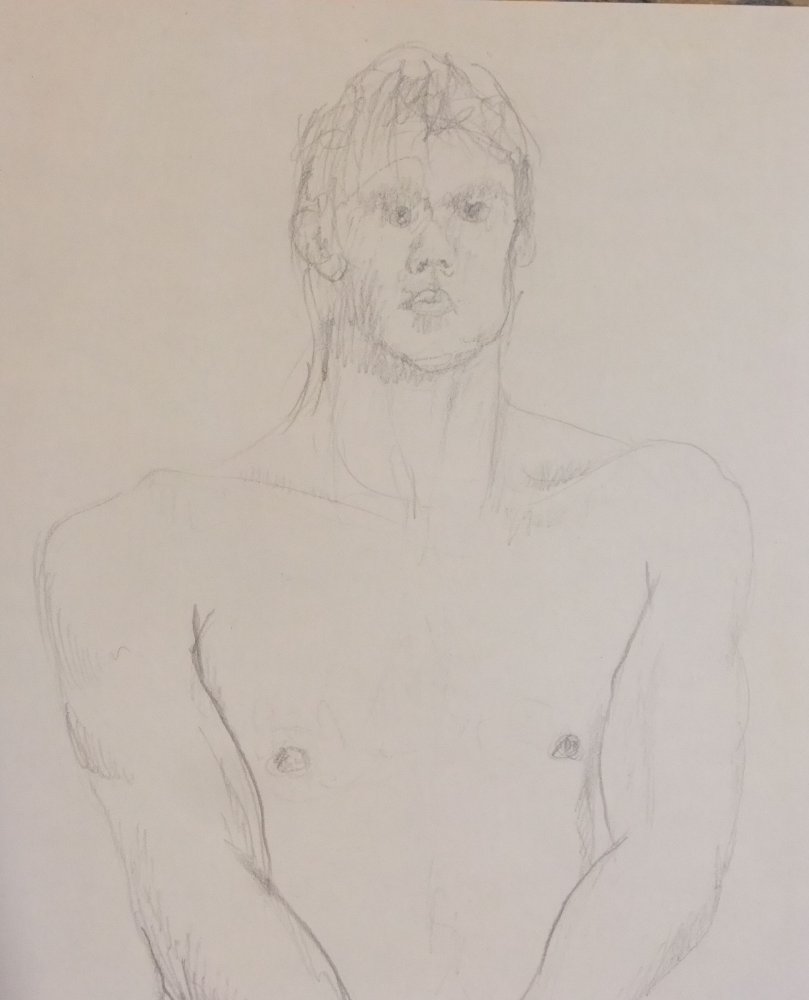 Male Nude (detail No. 2) Lifedrawing