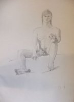Seated Male Nude Lifedrawing