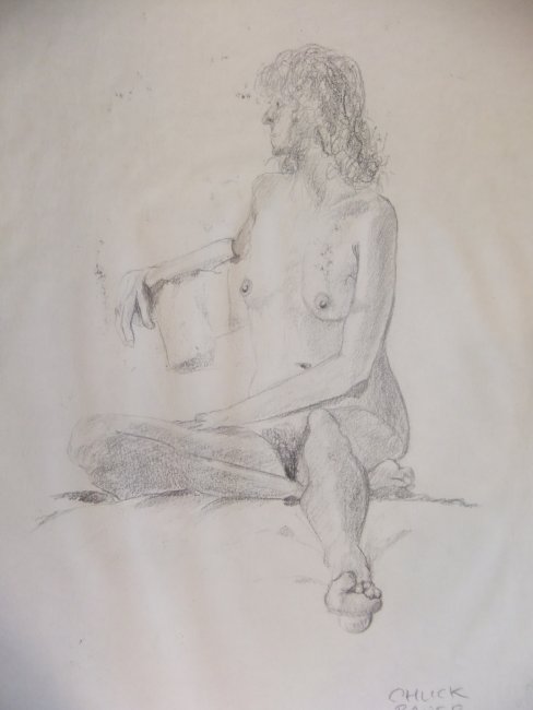Seated Female Nude Lifedrawing
