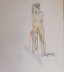 Seated Female Nude in Yellow Light Lifedrawing
