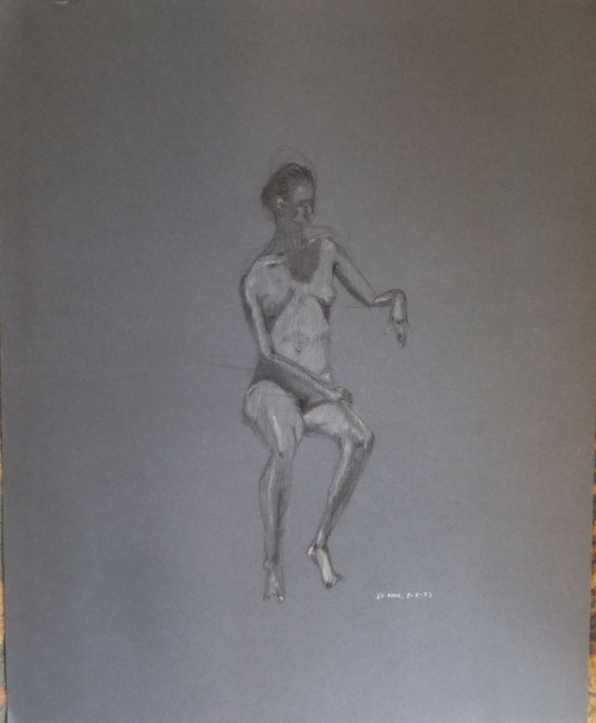 Seated Female Nude No. 1 Lifedrawing