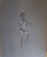Seated Female Nude No. 1 Lifedrawing