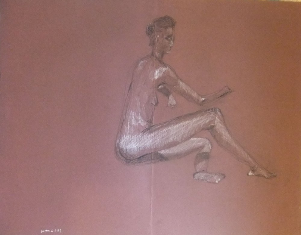 Seated Female Nude No.2  Lifedrawing