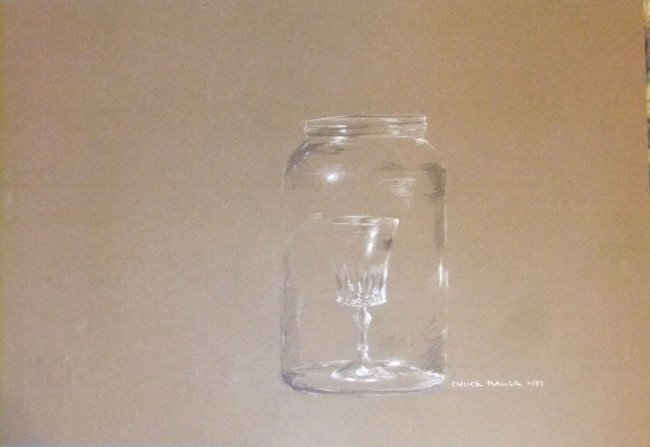 Wineglass in Glass Jar