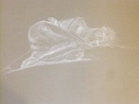 Reclining Female Curled Position Lifedrawing
